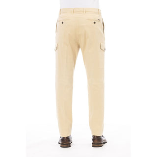 Beige Cotton Men's Pant