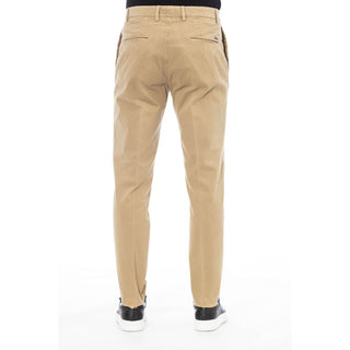 Beige Cotton Men's Pant