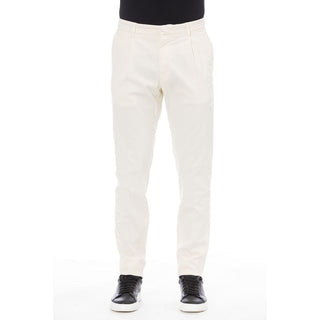 Beige Cotton Men's Pant
