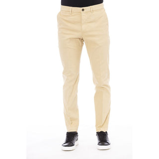 Beige Cotton Men's Pant