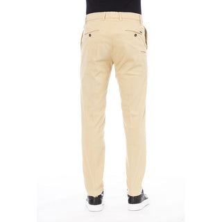Beige Cotton Men's Pant