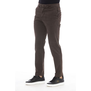 Brown Cotton Men Pants