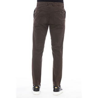 Brown Cotton Men Pants