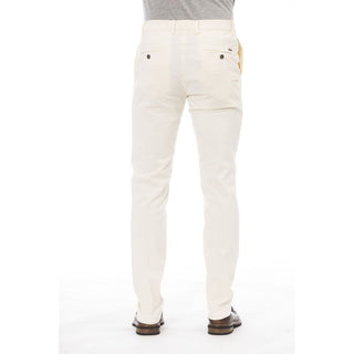 Pantalón de algodón beige para hombre