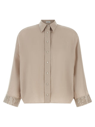 Beige Linen Blouse