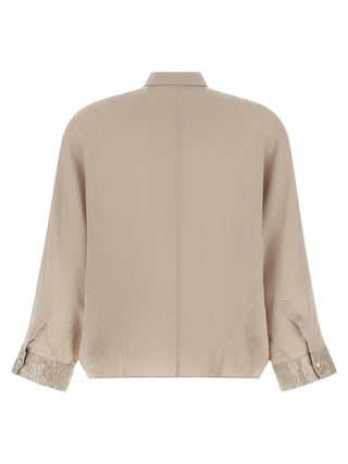 Beige Linen Blouse
