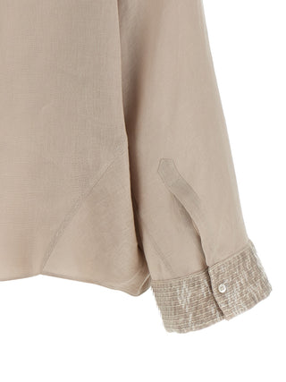 Beige Linen Blouse