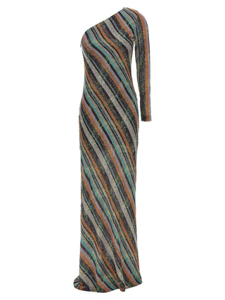 Multicolor Viscose Long Dress