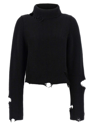 Black Merino Wool Cardigan