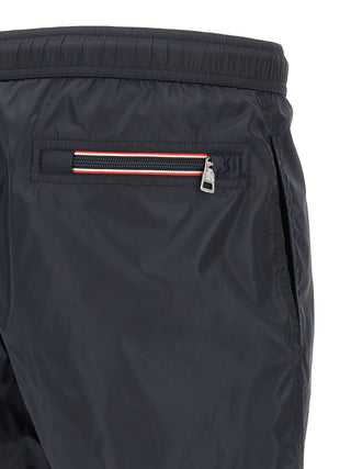 Blue Polyamide Cargo Shorts