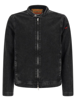 Black Cotton Denim Jacket