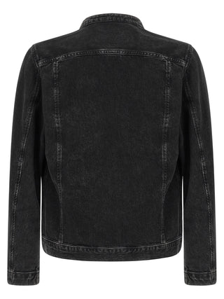 Black Cotton Denim Jacket