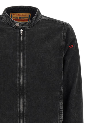 Black Cotton Denim Jacket