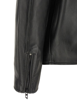 Black Lamb Leather Leather Jacket