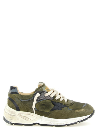 Bicolor Leather Athletic Sneakers