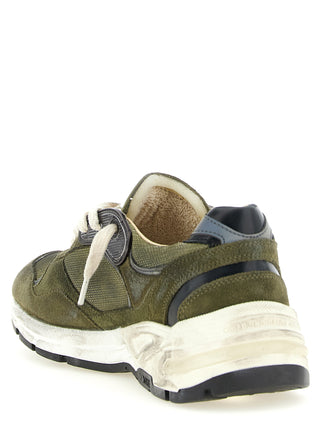 Bicolor Leather Athletic Sneakers