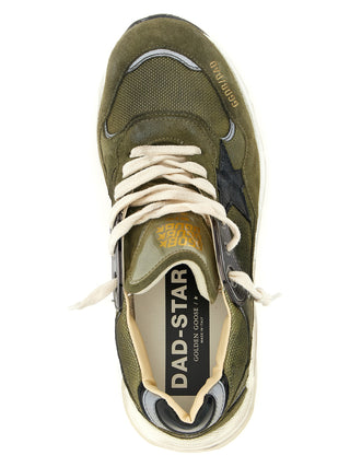 Bicolor Leather Athletic Sneakers