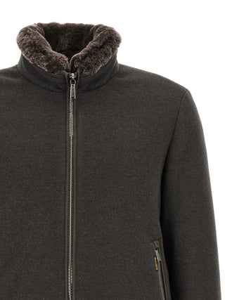Brown Wool Bomber