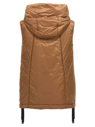 Brown Polyester Sleeveless Jacket