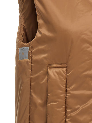 Brown Polyester Sleeveless Jacket