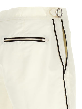 Beige Polyester Swim Shorts