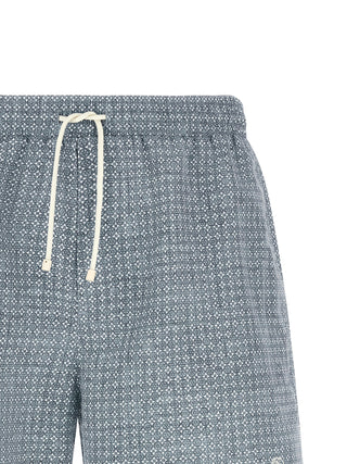 Blue Polyester Swim Shorts