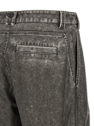Pantalones casuales de polietileno gris