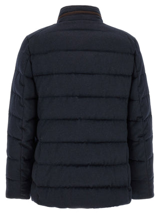 Blue Wool Full-Length Jacket