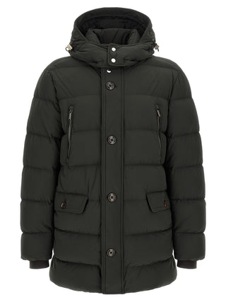 Chaqueta larga bicolor de lana