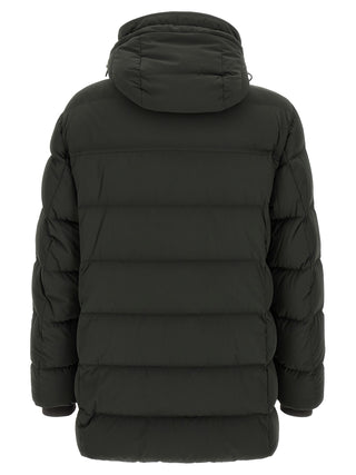 Chaqueta larga bicolor de lana