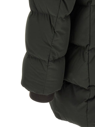 Chaqueta larga bicolor de lana