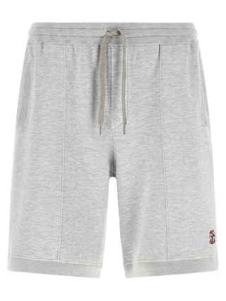 Gray Silk Bermuda Shorts