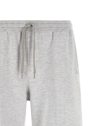 Gray Silk Bermuda Shorts