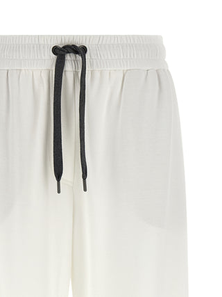 White Cotton Joggers (Workout Pants)