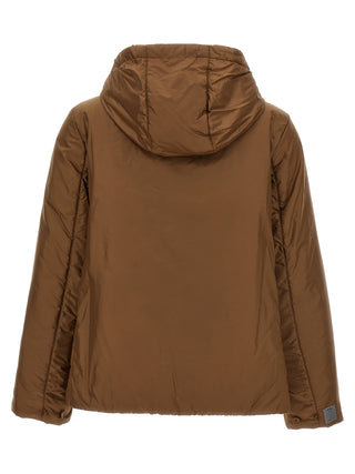 Brown Polyester Shell Jacket
