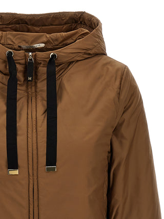 Brown Polyester Shell Jacket