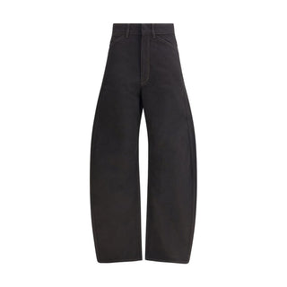 Black Cotton Casual Pants