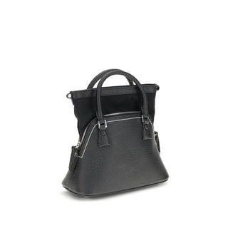 Bolso de mano de cuero de becerro negro Bos Taurus