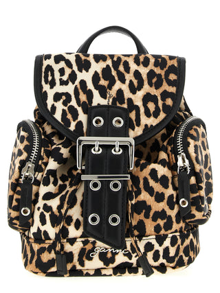 Brown Recycled Polyamide Backpack