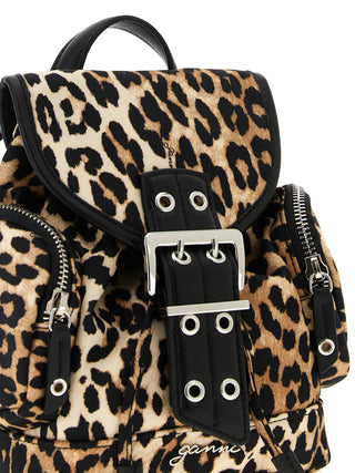 Brown Recycled Polyamide Backpack