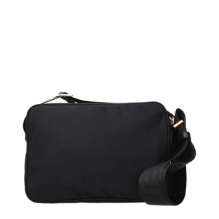 Black Fabric Crossbody Bag