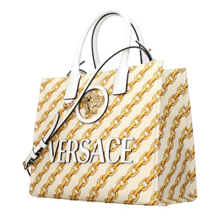 Beige Fabric Handbag
