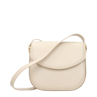 Beige Leather Crossbody Bag