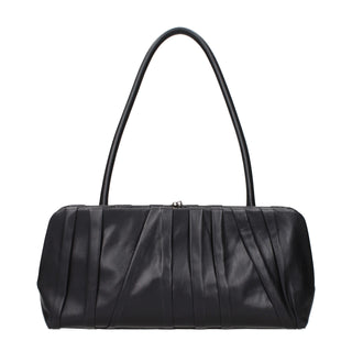 Bolso de hombro de cuero negro