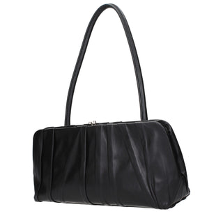 Bolso de hombro de cuero negro