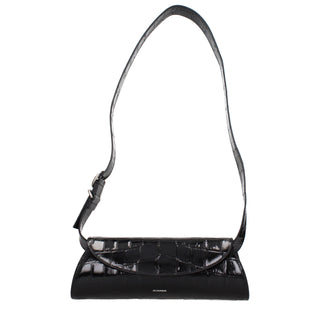 Bolso cruzado de cuero negro