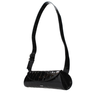 Bolso cruzado de cuero negro