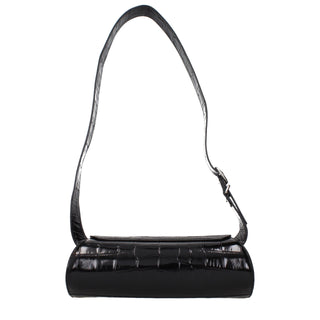 Bolso cruzado de cuero negro