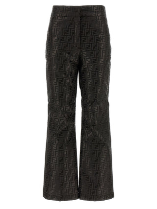 Brown Cotton Athletic Pants
