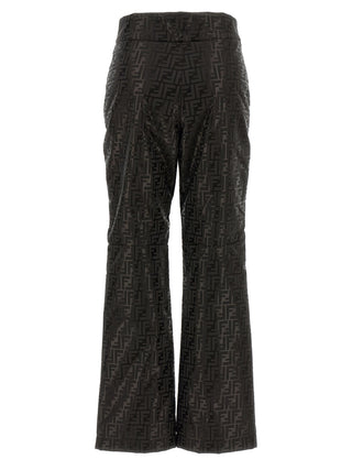 Brown Cotton Athletic Pants